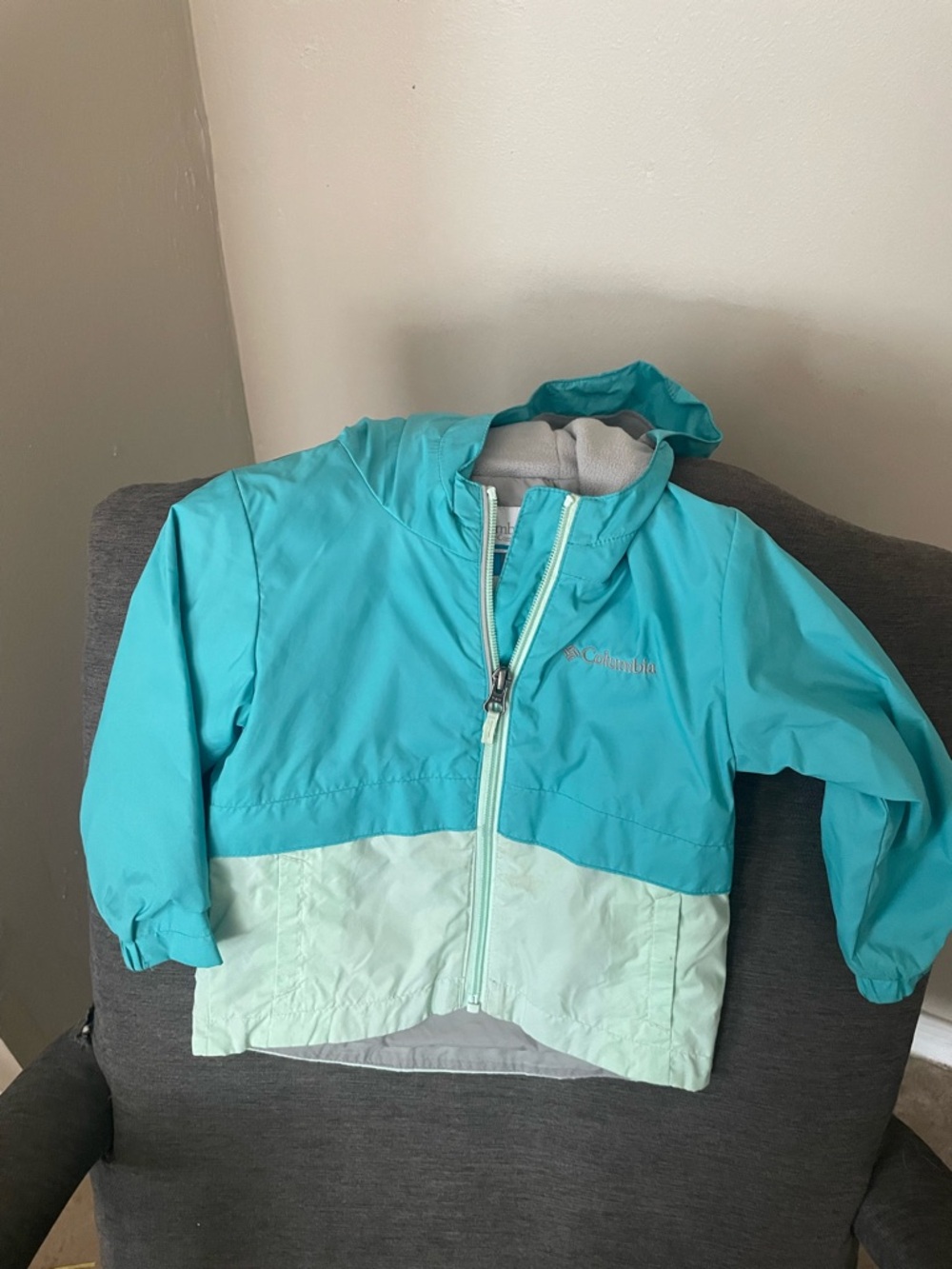 Columbia Toddler Teal and Mint Hooded Jacket